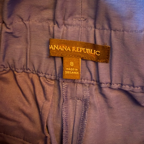 Banana Republic Paperbag Blue Wide-Leg Pants 8 - Picture 5 of 7